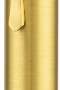 Black Forest Mini Fountain Pen, Medium Soft Golden Nib & Sleek Shape Brass Short Pocket Travel Pen (Glossy Brass)