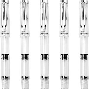 5Pcs Water Brush Pen Set – Refillable Fountain Brush Pens for Watercolor, Calligraphy, Painting, Drawing, Scrapbooking & Sketching